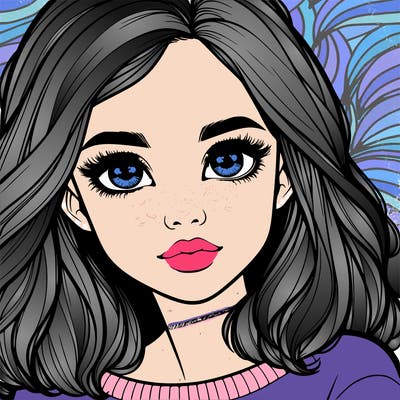 realistic girl whith cute eyes