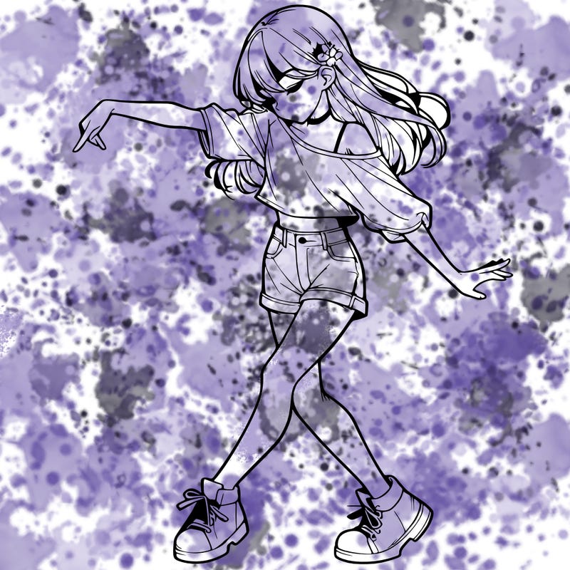 realistic girl danceing