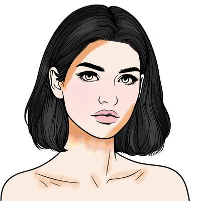 realistic portrait of woman