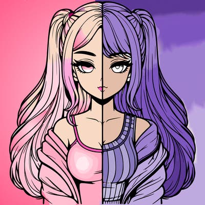 realistic girl split