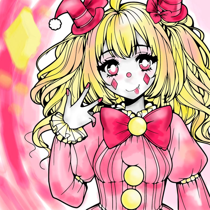 clown anime girl