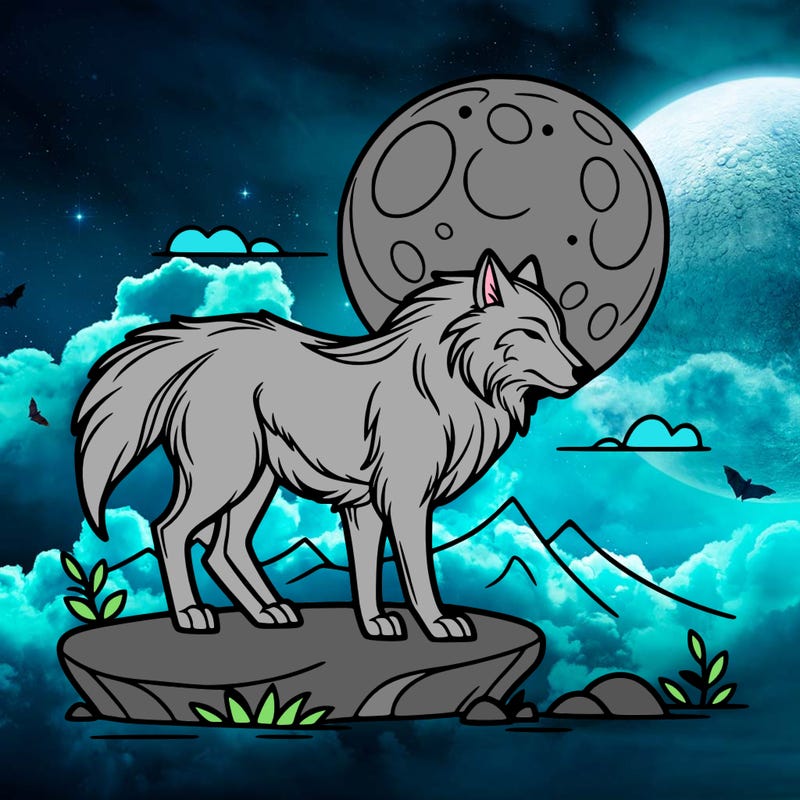 wolf moonlight