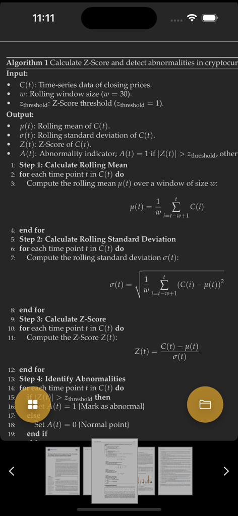 PDF Dark - PDF document displayed with a dark background and light text for night reading in the PDF Dark app.
