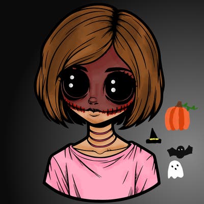 realistic creepy girl