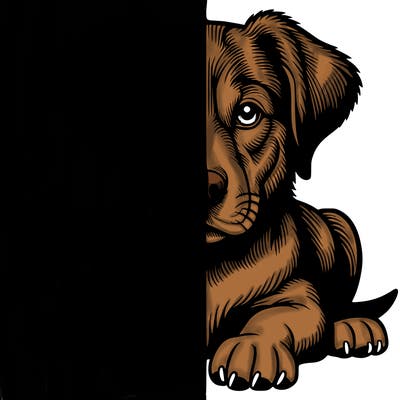 realistic dog split picture