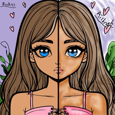 realistic girl split