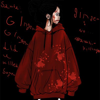 realistic girl with a oversized sweatshirt on and a bun