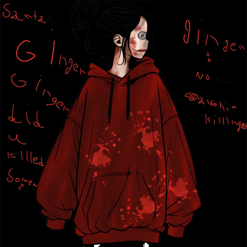 realistic girl with a oversized sweatshirt on and a bun