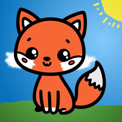 simple and cute fox