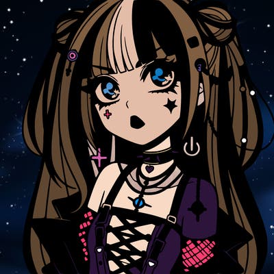goth anime girl