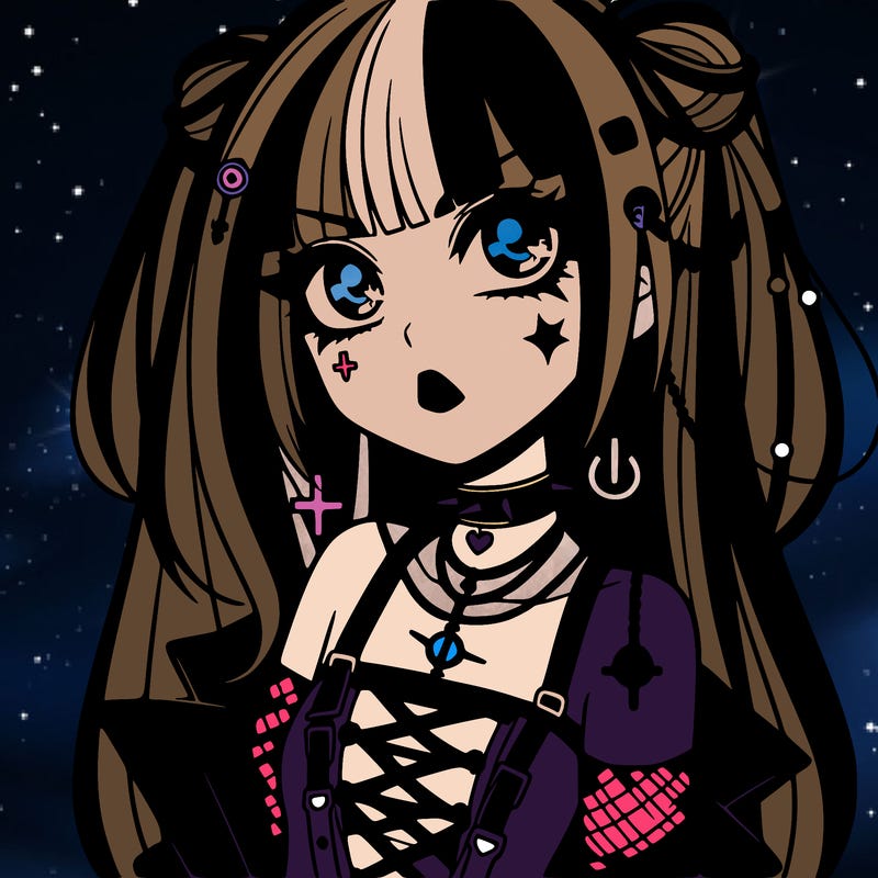 goth anime girl