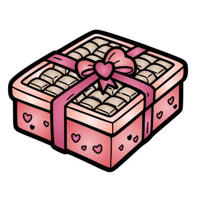 a box of chocolate for valentines day
