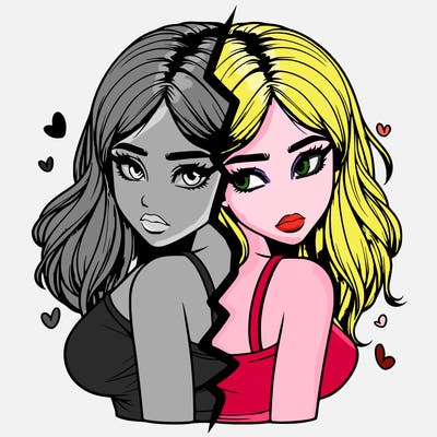 realistic girl split