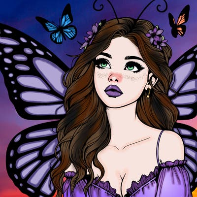 butterfly fairy realistic girl