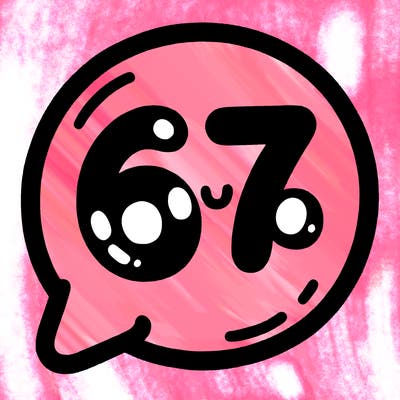 bubble that says 67