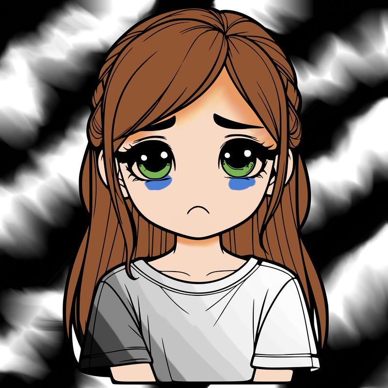 sad girl realistic