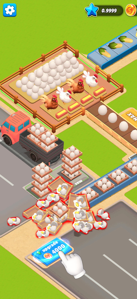 Factory Tycoon Idle Game - Egg production line and farm management in Factory Tycoon Idle Game