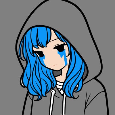 girl with a hoodie with hood over her head
