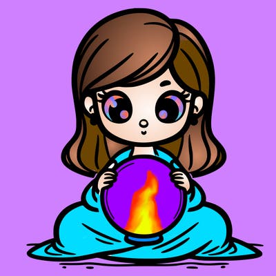 girl with a glowing orb