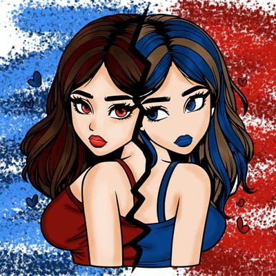 realistic girl split