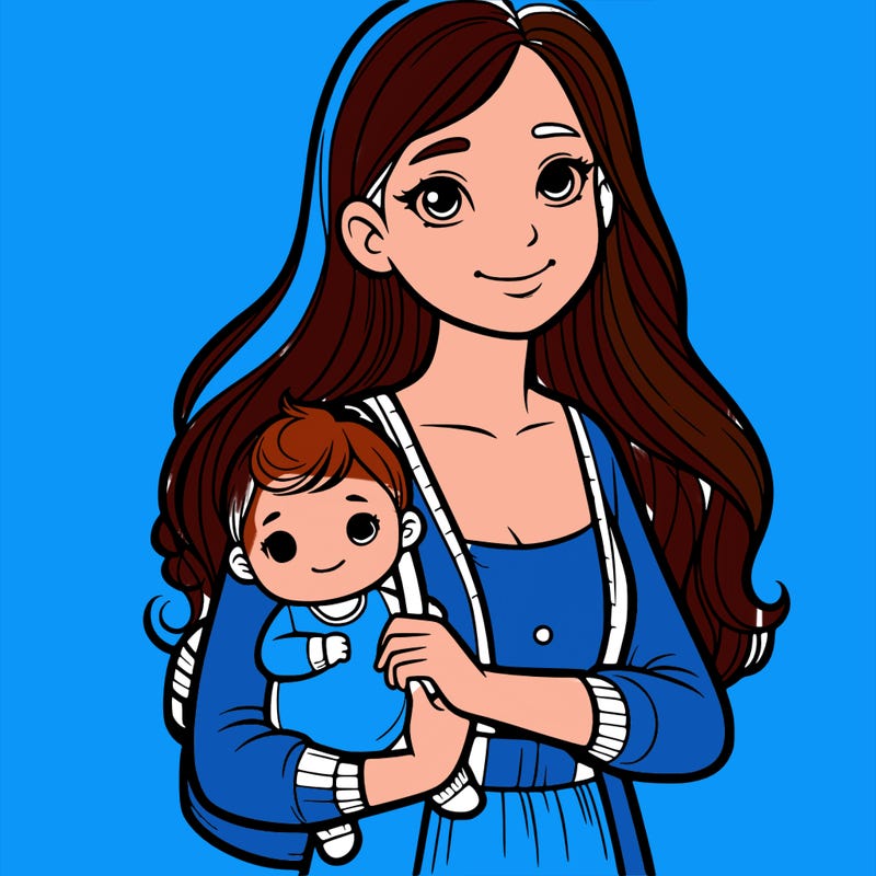 a grown up girl holding a baby