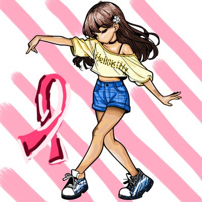 realistic girl danceing