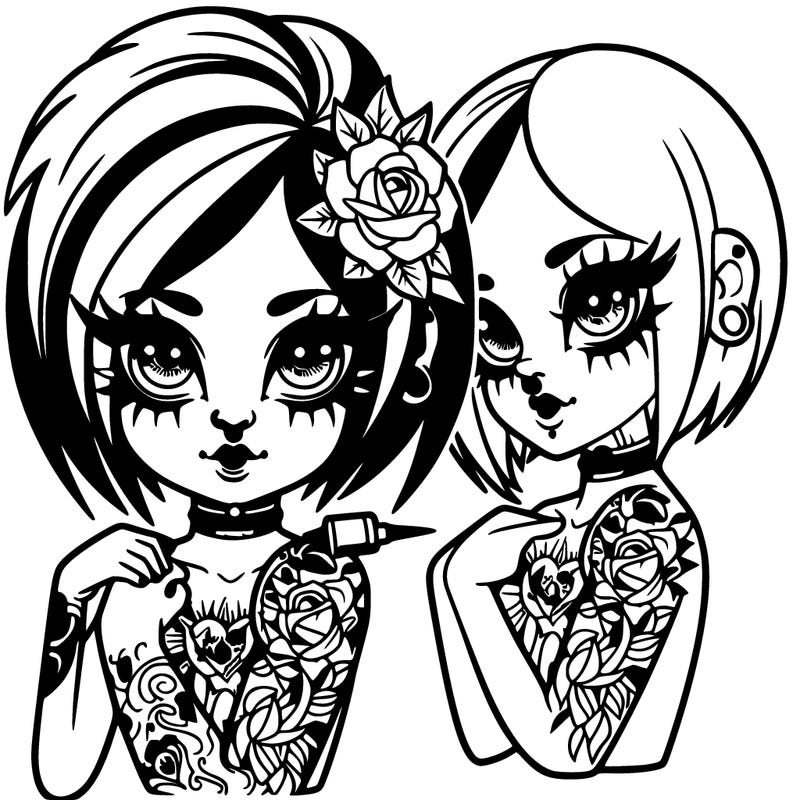 tattoo goth girl