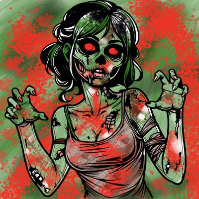 realistic zombie girl