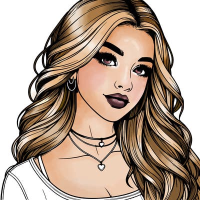 detailed realistic girl