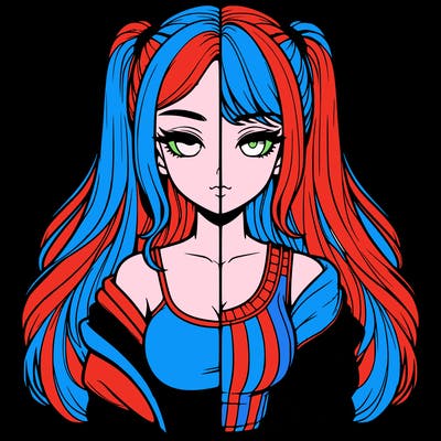 realistic girl split