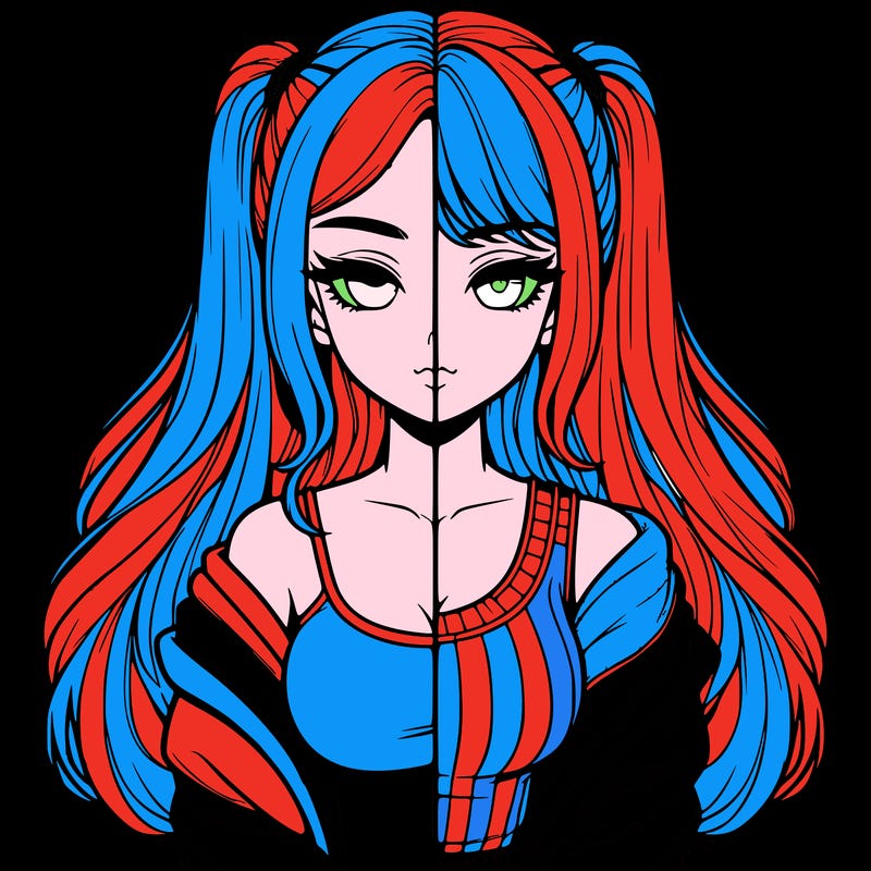 realistic girl split