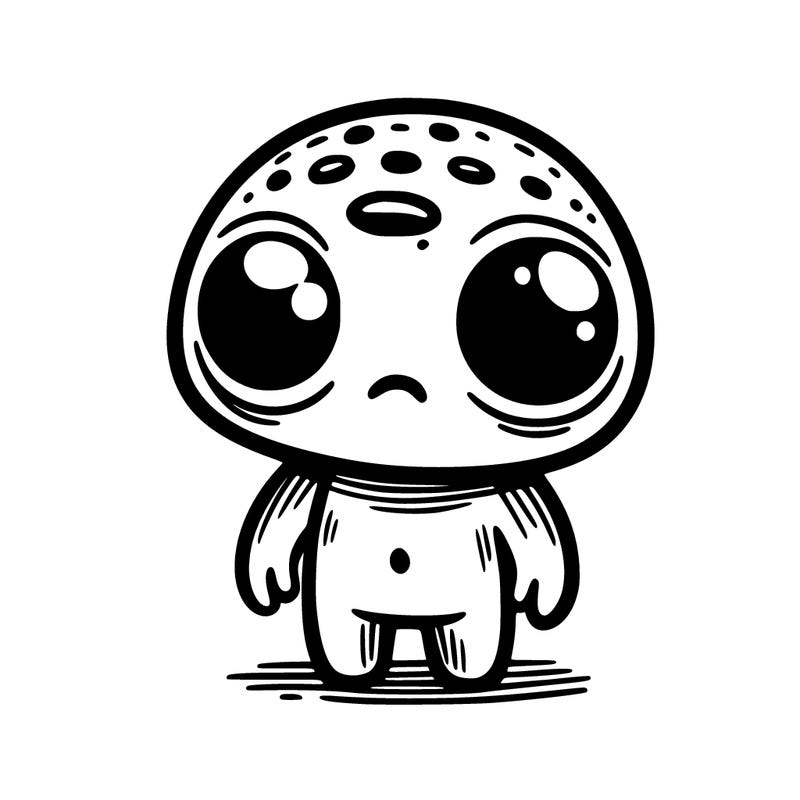 small monster with alien appearance