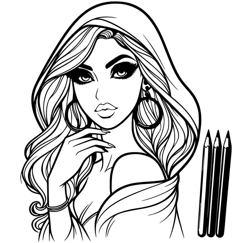 realistic beautiful mysterious supernatural woman