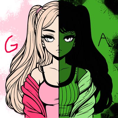 realistic girl split