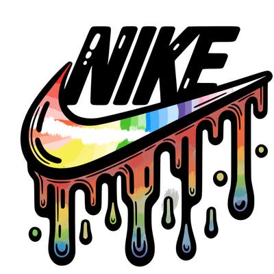 dripping nike logo