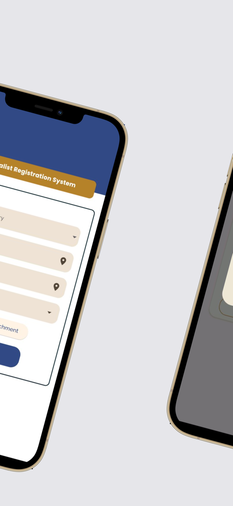 TAI-HABARI Journalisten-Registrierungssystem Mobile Oberfläche