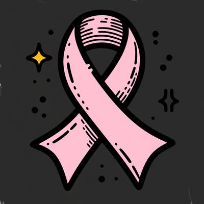 ribbon symbol of national breast cancer awareness month