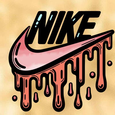 dripping nike logo