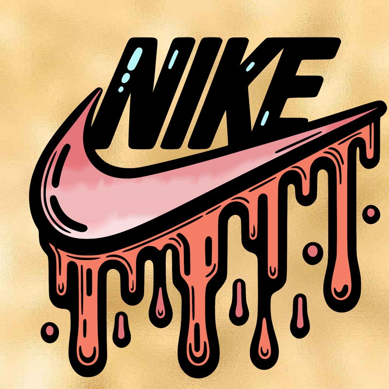dripping nike logo