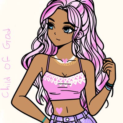 girl in crop top