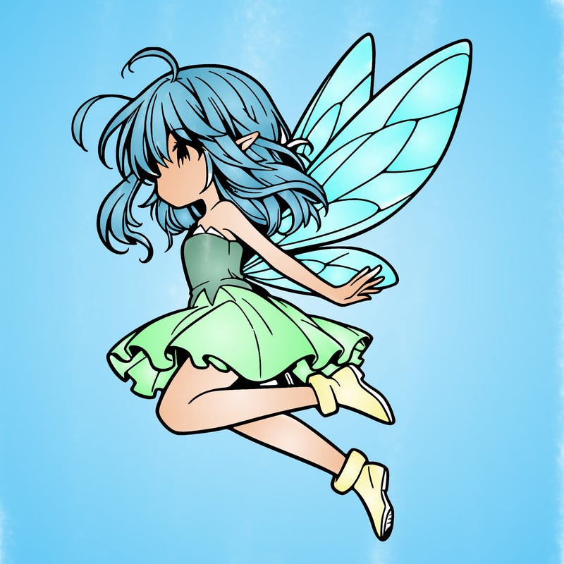 manga fairy flying