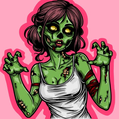 realistic zombie girl