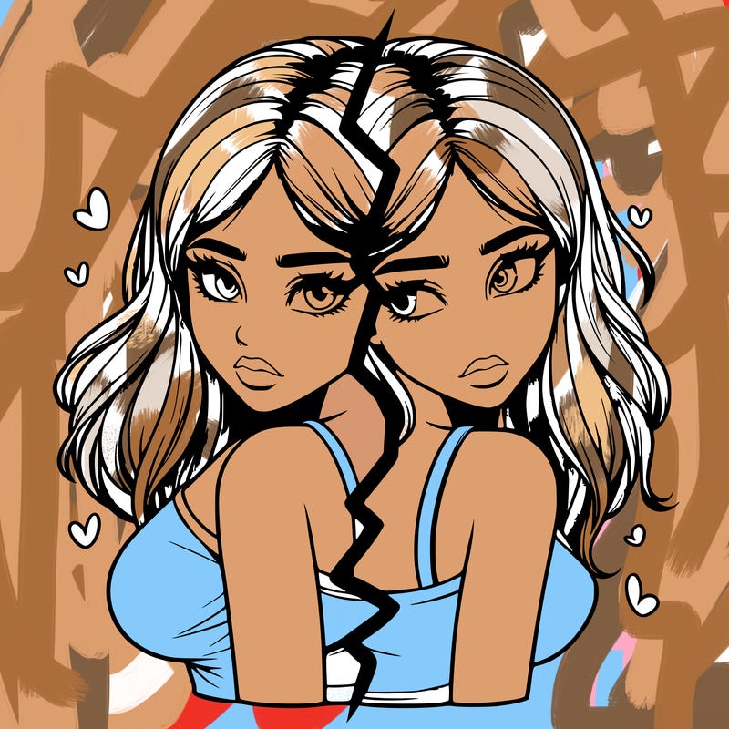 realistic girl split