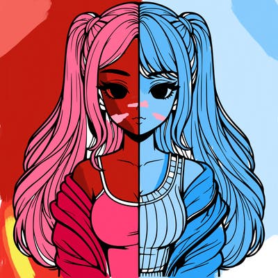 realistic girl split