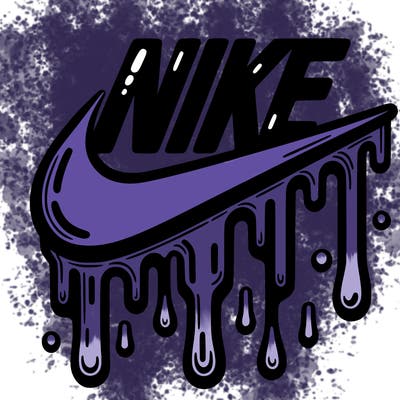 dripping nike logo