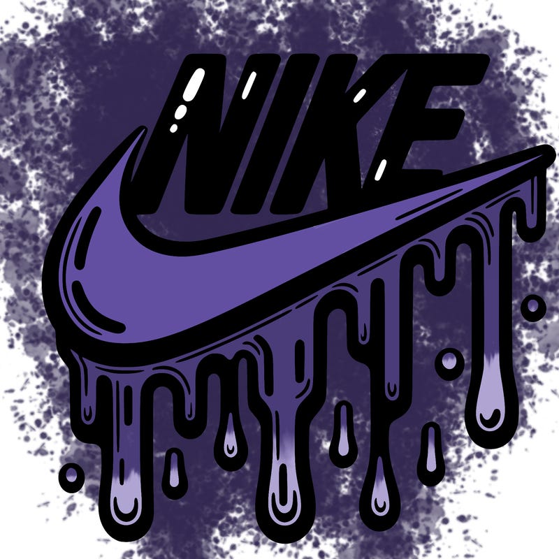 dripping nike logo