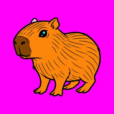 cute only  capybara