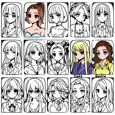 girls that look diffrent anime