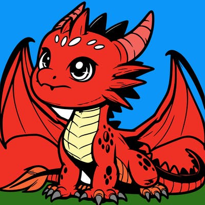 fierce baby night dragon