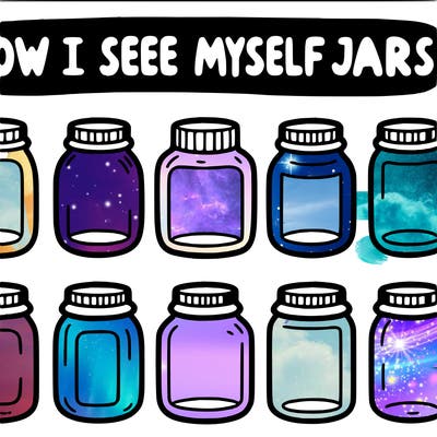 8 jars and at the top of the page it says how i see myself jars